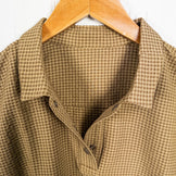 女式中号米色 Ridge Mountain Gear 舒适套头短袖衬衫，土狼棕色，涤纶，上衣