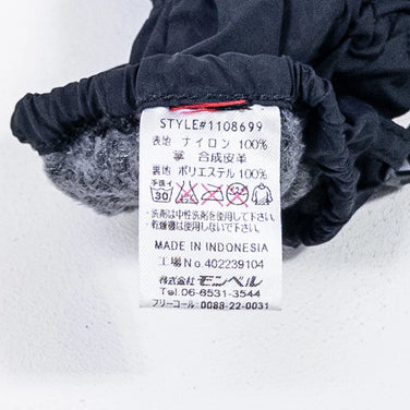 Montbell 女式均码黑色防风手套，尼龙，z00052696。