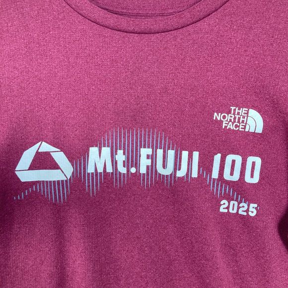 【Unisex M レッド系】 The North Face ( ザ・ノースフェイス ) Mt.FUJI100 2025 参加賞Tシャツ Mt.FUJI100 2025 Participant T-Shirt EXPLORE SOURCE ポリエステル ウェア トッ