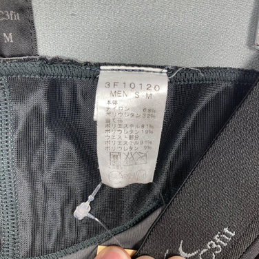 男士黑色C3Fit支撑长款紧身裤，尼龙材质，z00054291