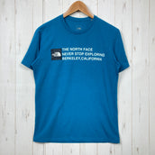 【Men's M ブルー系】 The North Face ( ザ・ノースフェイス ) スクエアロゴティー Square Logo Tee ポリエステル ウェア トップス インナー シャツ ショートスリーブTシャツ クルーネック 化繊 z00060255  化繊