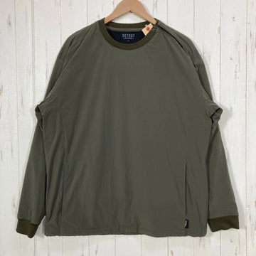 【Men's XL グリーン系】 Set Out（セトアウト） デュラブル ウォーム プルオーバー Durable Warm Pullover ナイロン ウェア トップス インナー シャツ ロングスリーブシャツ 化繊 Teijin Octa ( 帝人オクタ ) z00