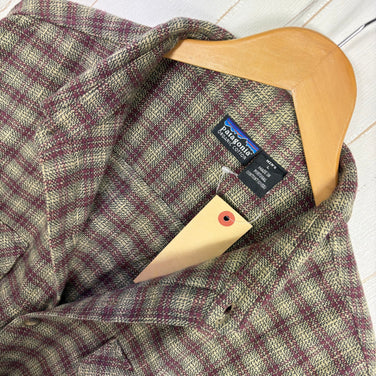 【Men's L ベージュ系】 1999 Patagonia ( パタゴニア ) ヘビー フランネル シャツ Heavy Flannel Shirt Andesite / Raisin 生産終了モデル 入手困難 オーガニックコットン オーガニックコットン ウェア ト