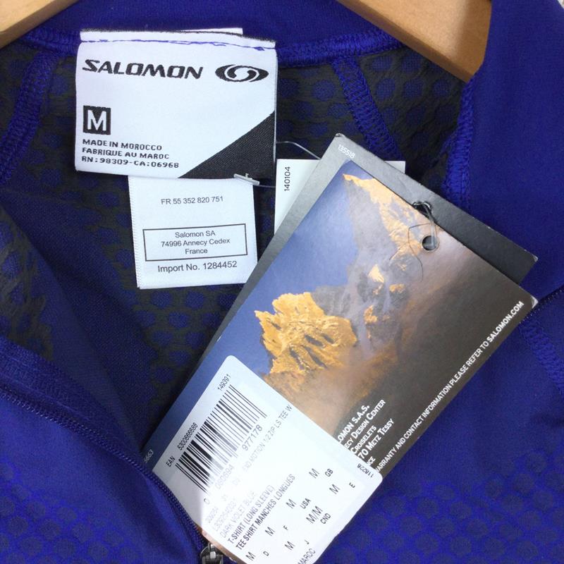 【Women's M ブルー系】 Salomon ( サロモン ) エクゾ モーション 1/2 ジップ 長袖tee ウィメンズ Exo Motion 1/2 Zip Ls Tee W L30926400 International Women's  化繊 ロングスリー