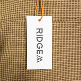 女式中号米色 Ridge Mountain Gear 舒适套头短袖衬衫，土狼棕色，涤纶，上衣