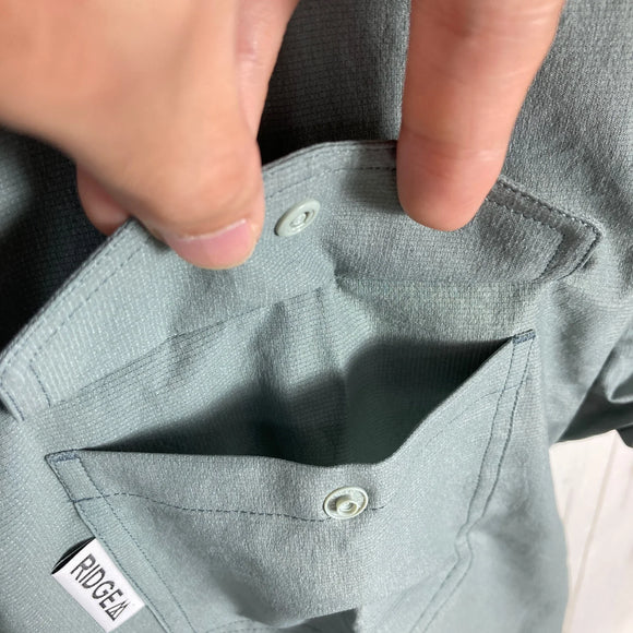 【Women's S グリーン系】 Ridge Mountain Gear ( リッジマウンテンギア ) ベーシック ショートスリーブ シャツ Basic Short Sleeve Shirt Sage Green ポリエステル ウェア トップス インナー シャツ ショ