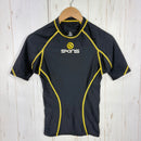 【Men's S ブラック系】 Skins ( スキンズ ) ショートスリーブ トップ シャツ Short Sleeve Top Shirt ナイロン ウェア トップス インナー シャツ ショートスリーブTシャツ クルーネック 化繊 z00059122  化繊 ショ-1