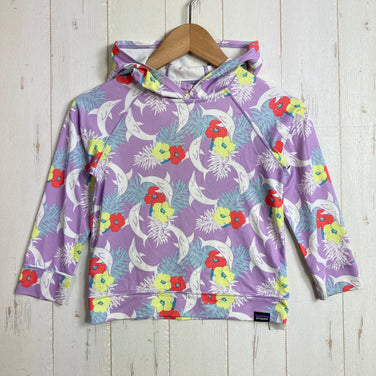 【Baby's 4T パープル系】 2022 Patagonia ( パタゴニア ) キャプリーン クール デイリー フーディ Capilene Cool Daily Hoody			 HSLU ポリエステル ウェア トップス インナー シャツ フーディ 化繊 z000