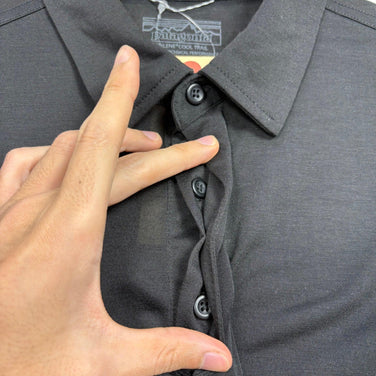【Men's S ブラック系】 2021 Patagonia ( パタゴニア ) キャプリーン クール トレイル ポロ Capilene Cool Trail Polo ポリエステル ウェア トップス インナー シャツ ショートスリーブシャツ 化繊 z0005789