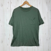 【Men's L グリーン系】 Elkex(エルケクス) メリノウール クルーネック ティー Merino Wool Crew Neck Tee メリノウール ウェア トップス インナー シャツ ショートスリーブTシャツ クルーネック ウール z00059310