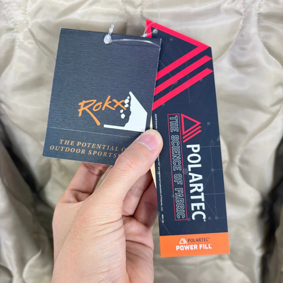 【Men's M ベージュ系】 Rokx ( ロックス ) キルト カーディガン インスレーテッド ポーラテック パワー フィル Quilt Cardigan Insulated Polartec Power Fill RXMF234024 R21 TAN z000