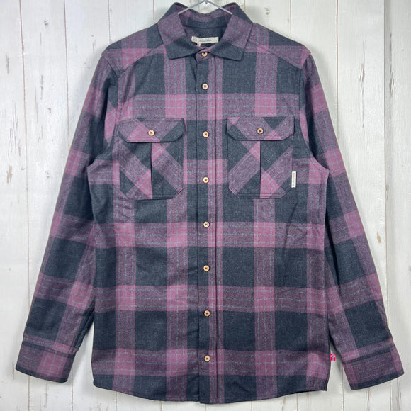 【Men's S パープル系】 Aclima ( アクリマ ) レジャーウール リボーン ウール シャツ LeisureWool ReBorn Wool Shirt 106310 369 CHECK DARK GREY/BORDEAUX z00055899 369