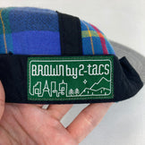 【Unisex OneSize ネイビー系】 Brown By 2Tacs ( ブラウン By ツータックス ) ウインター マドラス キャップ Winter Madras Cap 生産終了モデル 入手困難 Winter Madras ウール100% ウール ウェア ウェア小物