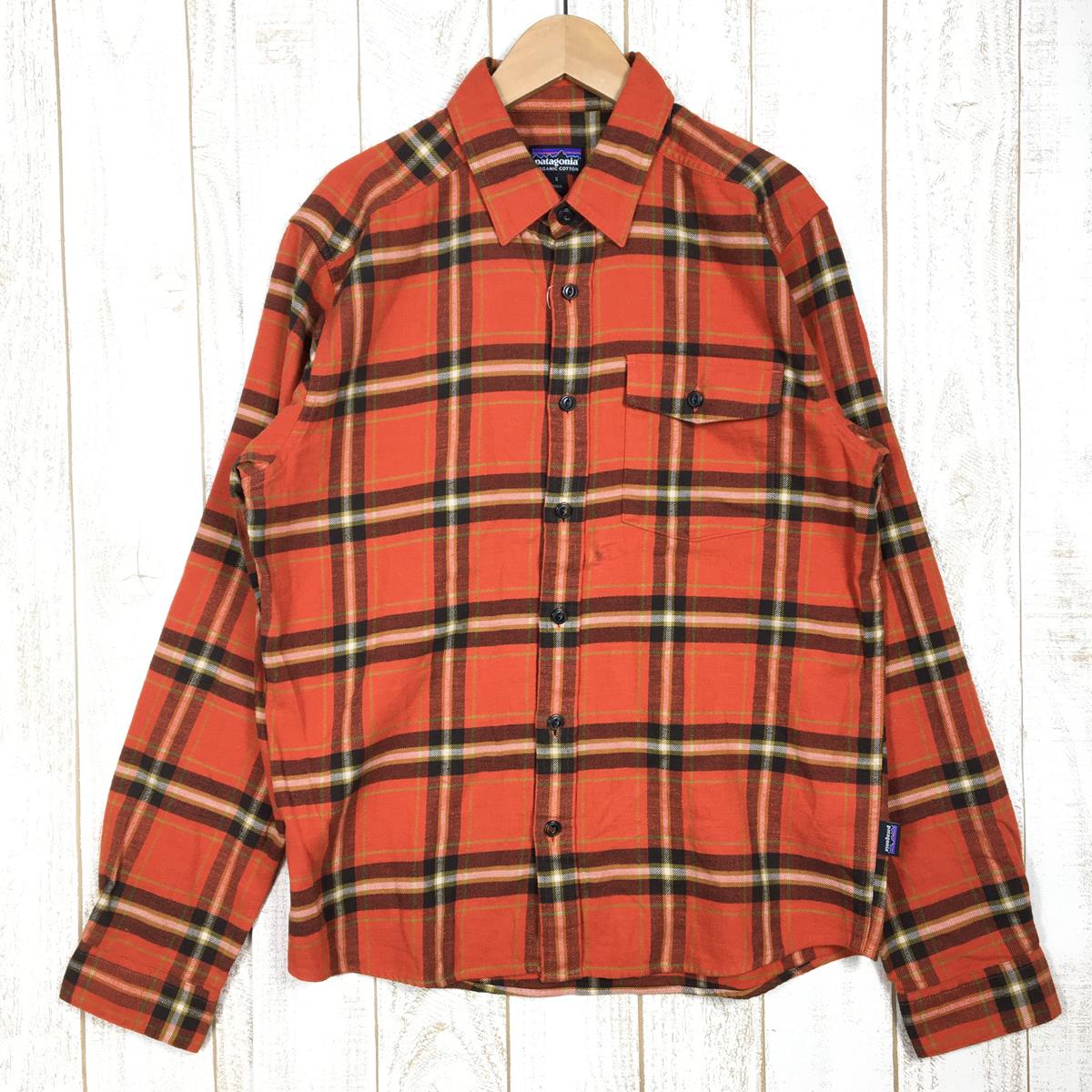 【Men's S オレンジ系】 Patagonia ( パタゴニア ) ロングスリーブ ライトウェイト フィヨルド フランネル シャツ Long Sleeve Lightweight Fjord Flannel Shirt 54020 International M