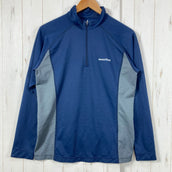 【Men's M ネイビー系】 Montbell ( モンベル ) クール ロングスリーブジップシャツ Cool Long Sleeve Zip Shirt ポリエステル ウェア トップス インナー シャツ ロングスリーブシャツ 化繊 z00059823 化繊 ロ