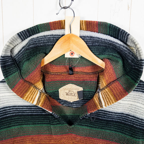 【Unisex M レッド系】 1980s Woolrich ( ウールリッチ ) ネイティブ フリース プルオーバー フーディ ビンテージ オリジナル 入手困難 アノラック パーカー ウール ウェア トップス インナー シャツ フーディ ウール z00052625