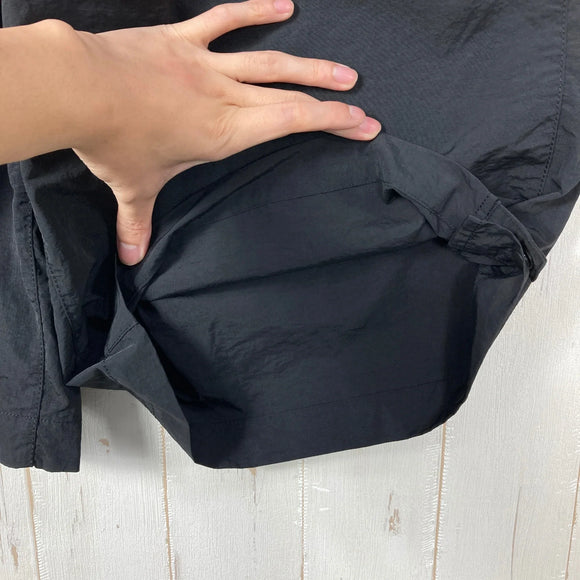 【Unisex 2 ブラック系】 迷迭香 ( マンネンロウ ) ナイロン ハーベスト ルーズ ショーツ NYLON HARVEST LOOSE SHORT ポケッタブル 裾スナップ スマートフォンポケット ナイロン ウェア ボトムス ショーツ ショートパンツ  z00
