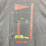 【Men's L Black】 Marmot Piece Dyeing S/S T-Shirt Cotton Wear Tops Inner Shirt Short Sleeve T-shirt Crew Neck Cotton