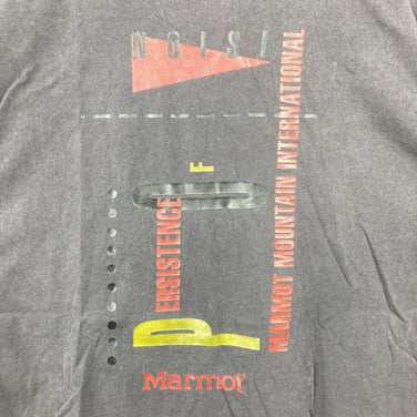 【Men's L Black】 Marmot Piece Dyeing S/S T-Shirt Cotton Wear Tops Inner Shirt Short Sleeve T-shirt Crew Neck Cotton