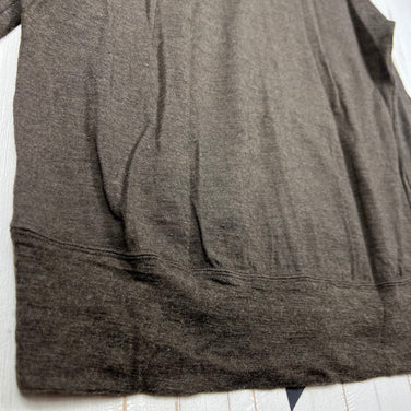 Yamatomichi 男女通用中号棕色美利奴羊毛全拉链连帽衫。美利奴羊毛上衣、内搭衬衫、连帽衫、羊毛，z00056349。