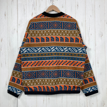 【Unisex L オレンジ系】 The North Face ( ザ・ノースフェイス ) ノルディック ハーフ ドーム セーター Nordic Half Dome Sweater ヘリテージオレンジ / マラードブルー ノルディック柄 ジャカードニット 静電ケア ポ