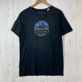 【Men's M ブラック系】 2018 Patagonia ( パタゴニア ) フィッツロイ スコープ オーガニック Tシャツ Fitz Roy Scope Organic T-Shirt オーガニックコットン ウェア トップス インナー シャツ ショートスリーブ