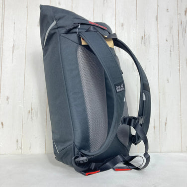 [One Size Black] Jackwolfskin Allspark Roll-Top Backpack Polyester Bag Storage Backpack Daypack Capacity [~29L] z