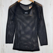 【Men's S/M ブラック系】 Millet ( ミレー ) ドライナミック メッシュ 3/4 スリーブ クルー DRYNAMIC MESH 3/4 SLEEVE CREW ポリプロピレン ウェア トップス インナー シャツ ロングスリーブTシャツ クルーネック 化