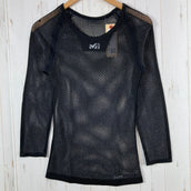 【Men's S/M ブラック系】 Millet ( ミレー ) ドライナミック メッシュ 3/4 スリーブ クルー DRYNAMIC MESH 3/4 SLEEVE CREW ポリプロピレン ウェア トップス インナー シャツ ロングスリーブTシャツ クルーネック 化