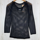 【Men's S/M ブラック系】 Millet ( ミレー ) ドライナミック メッシュ 3/4 スリーブ クルー DRYNAMIC MESH 3/4 SLEEVE CREW ポリプロピレン ウェア トップス インナー シャツ ロングスリーブTシャツ クルーネック 化