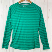 【Women's M グリーン系】 Berghaus ( バーグハウス ) ストライプ ベースクルー ロングスリーブ Stripe Base Crew LS AF ポリエステル ウェア トップス インナー シャツ ロングスリーブTシャツ クルーネック 化繊 z00058