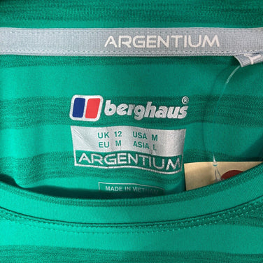 【Women's M グリーン系】 Berghaus ( バーグハウス ) ストライプ ベースクルー ロングスリーブ Stripe Base Crew LS AF ポリエステル ウェア トップス インナー シャツ ロングスリーブTシャツ クルーネック 化繊 z00058