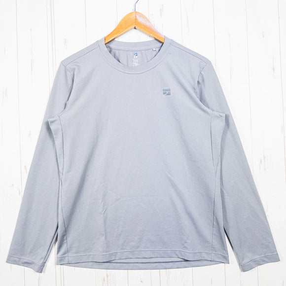 【Men's M グレー系】 Finetrack ( ファイントラック ) ドラウトクアッド ロングスリーブ ポリエステル ウェア トップス インナー シャツ ロングスリーブTシャツ クルーネック 化繊 z00053305  化繊 ロングスリーブTシャツ クルーネ