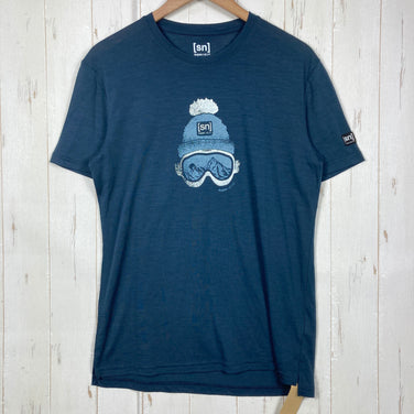 【Men's S ネイビー系】 Supernatural | Sn ( スーパーナチュラル ) ゴー ジーニー ティー GOGEANIE TEE メリノウール ウェア トップス インナー シャツ ショートスリーブTシャツ クルーネック ウール z00059251