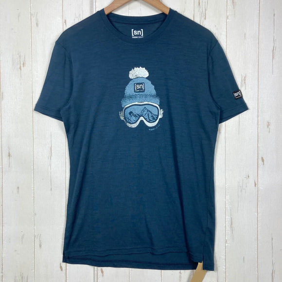 【Men's S ネイビー系】 Supernatural | Sn ( スーパーナチュラル ) ゴー ジーニー ティー GOGEANIE TEE メリノウール ウェア トップス インナー シャツ ショートスリーブTシャツ クルーネック ウール z00059251