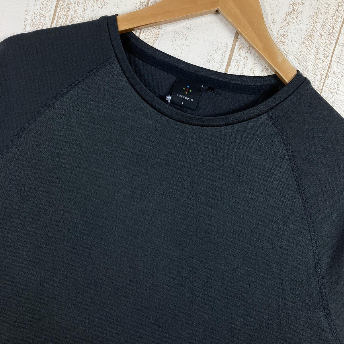 【Men's L グレー系】 Axesquin ( アクシーズクイン ) テクノウール ロングt Tecnowool Long Tee ロングスリーブ 長袖 メリノウール 011015 Asian Men's Charcoal ウール ロングスリーブTシャツ クル