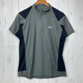 【Men's M グレー系】 Millet ( ミレー ) ハーフジップ ショートスリーブ ティー ウェア トップス インナー シャツ ショートスリーブシャツ 化繊 z00060375  化繊 ショートスリーブシャツ インナー シャツ トップス ウェア