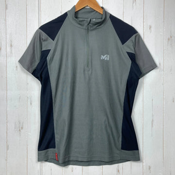 【Men's M グレー系】 Millet ( ミレー ) ハーフジップ ショートスリーブ ティー ウェア トップス インナー シャツ ショートスリーブシャツ 化繊 z00060375  化繊 ショートスリーブシャツ インナー シャツ トップス ウェア
