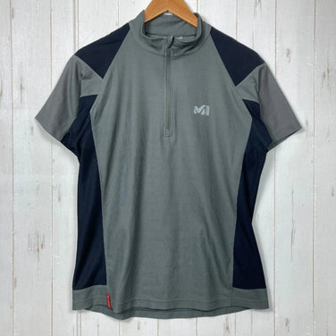 【Men's M グレー系】 Millet ( ミレー ) ハーフジップ ショートスリーブ ティー ウェア トップス インナー シャツ ショートスリーブシャツ 化繊 z00060375  化繊 ショートスリーブシャツ インナー シャツ トップス ウェア