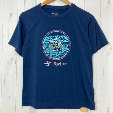 【Women's S ネイビー系】 Foxfire ( フォックスファイヤー ) Cシールド ライチョウ ティー ポリエステル ウェア トップス インナー シャツ ショートスリーブTシャツ クルーネック 化繊 z00059228  化繊 ショートスリーブTシャツ クルー