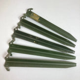 【30cm グリーン系】 US Army（アメリカ軍） テント用アルミペグ 5本セット キャンピングギア ペグ ステーク z00053045  ペグ ステーク キャンピングギア