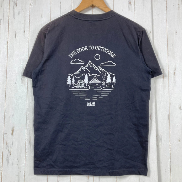 【Men's L ブラック系】 Jackwolfskin ( ジャックウルフスキン ) ・カラビナ・ナーディマウンテンワークス ショートスリーブティー 計3点セット バルク販売 卸売り ウェア トップス インナー シャツ ショートスリーブTシャツ クルーネック コッ