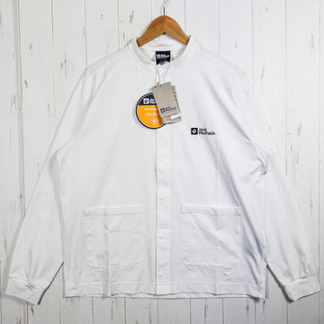 【Men's L ホワイト系】 Jackwolfskin ( ジャックウルフスキン ) JP サンシェルター カーディガン JP SUNSHELTER CARDIGAN ポリエステル ウェア トップス インナー シャツ ロングスリーブシャツ 化繊 z00053092