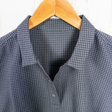 Women's Medium Gray Ridge Mountain Gear Comfy Pullover Short Sleeve Shirt, Charcoal Slate Polyester