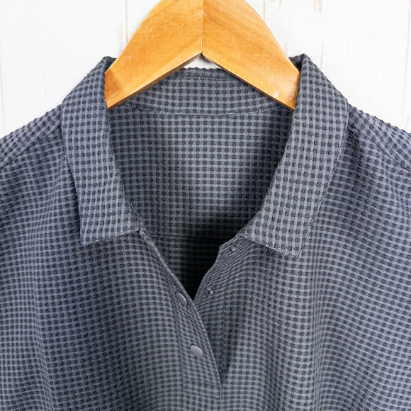 【Women's M グレー系】 Ridge Mountain Gear ( リッジマウンテンギア ) コンフィー プルオーバー ショートスリーブ シャツ Comfy Pullover Short Sleeve Shirt Charcoal Slate ポリエステル