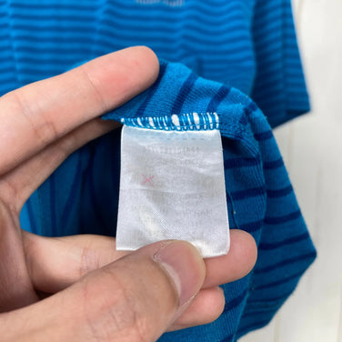 【Men's XL ブルー系】 Montbell ( モンベル ) WIC.ブリーズスパンボーダーT メンズ WIC. Breeze Span Border T Men's ウイックロン ブリーズスパン リブ編み ポリエステル ウェア トップス インナー シャツ シ