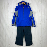 Men's Small Blue Descente Ski Suit Set, Polyester, Tops, Outerwear, Jacket, Hardshell, z00054553