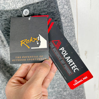 Men's Size Small Gray Rokx The Goose Pant RXMF191067 ASH z00056162 ASH Fleece Long Pants