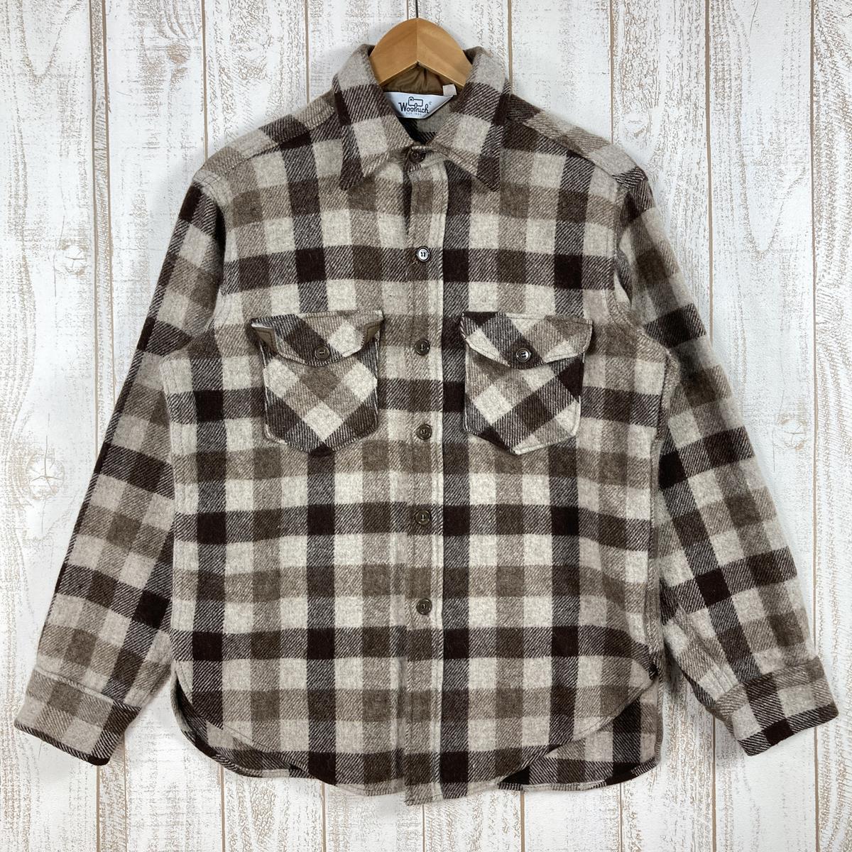 【Women's M ブラウン系】 Woolrich ( ウールリッチ ) ウールシャツ レディース Wool Shirt Ws ビンテージ 入手困難 International Women's  ウール ロングスリーブシャツ インナー シャツ トップス ウェア