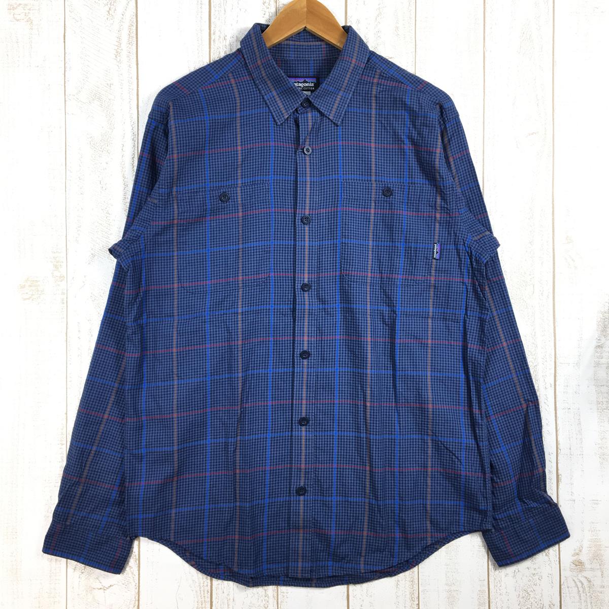 【Men's M ネイビー系】 Patagonia ( パタゴニア ) ロングスリーブ ピマコットン シャツ Long-Sleeved Pima Cotton Shirt 53837 International Men's OCY コットン ロングスリーブシャツ イ